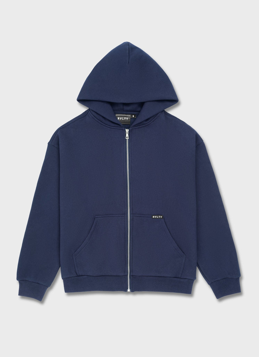 Heavyweight Luxe Zip Hoodie - Navy