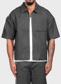 Heavyweight Pinstripe Shirt - Grey