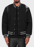 Heavyweight Wool Bomber Jacket - Black