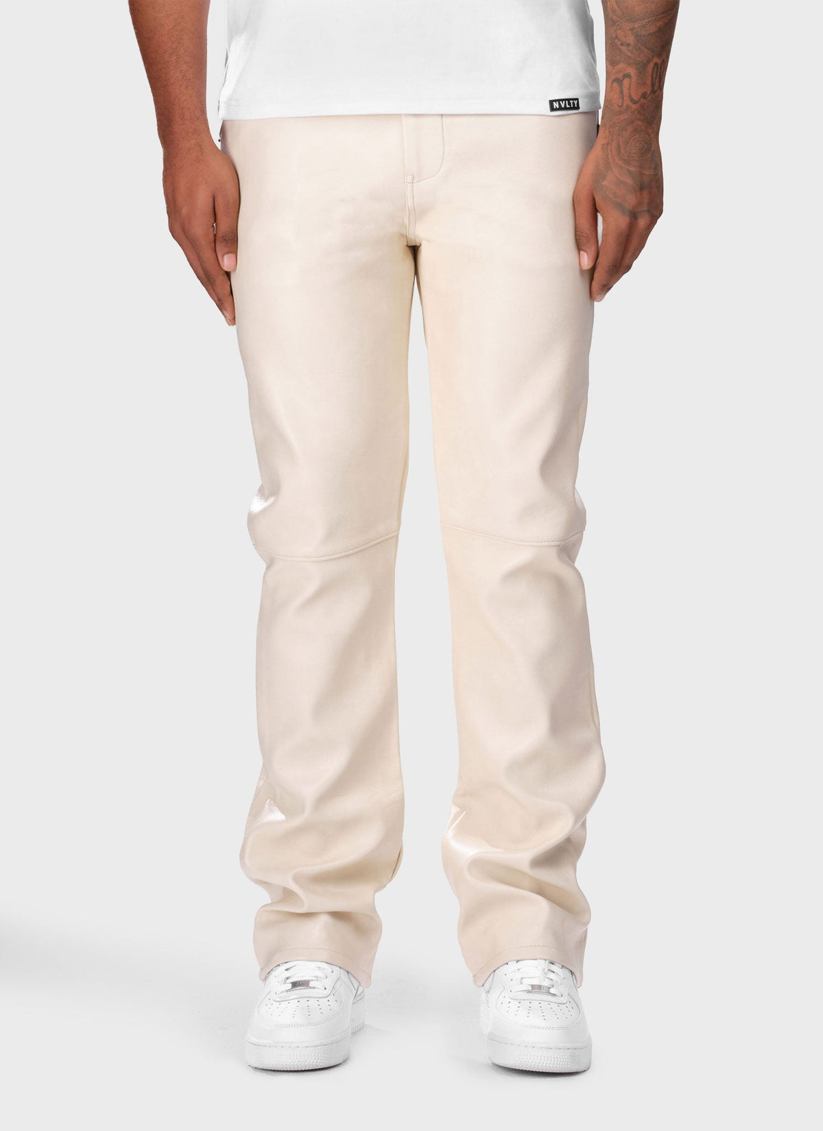 Heavyweight Leather Pants - Ivory