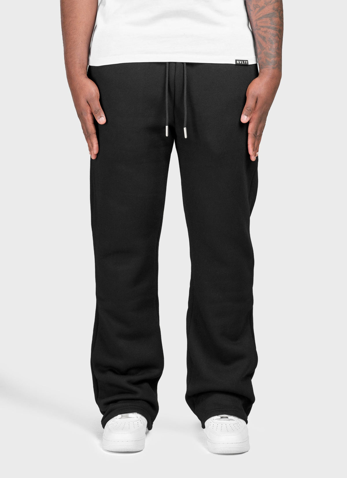 Heavyweight Luxe Flare Joggers - Black