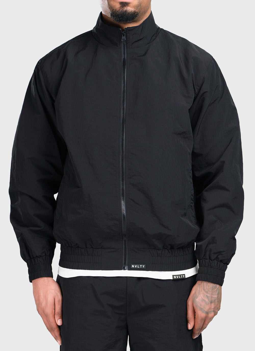 Heavyweight Shell Track Jacket - Black