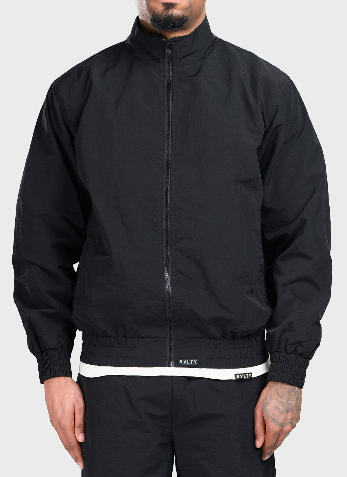 Heavyweight Shell Track Jacket - Black