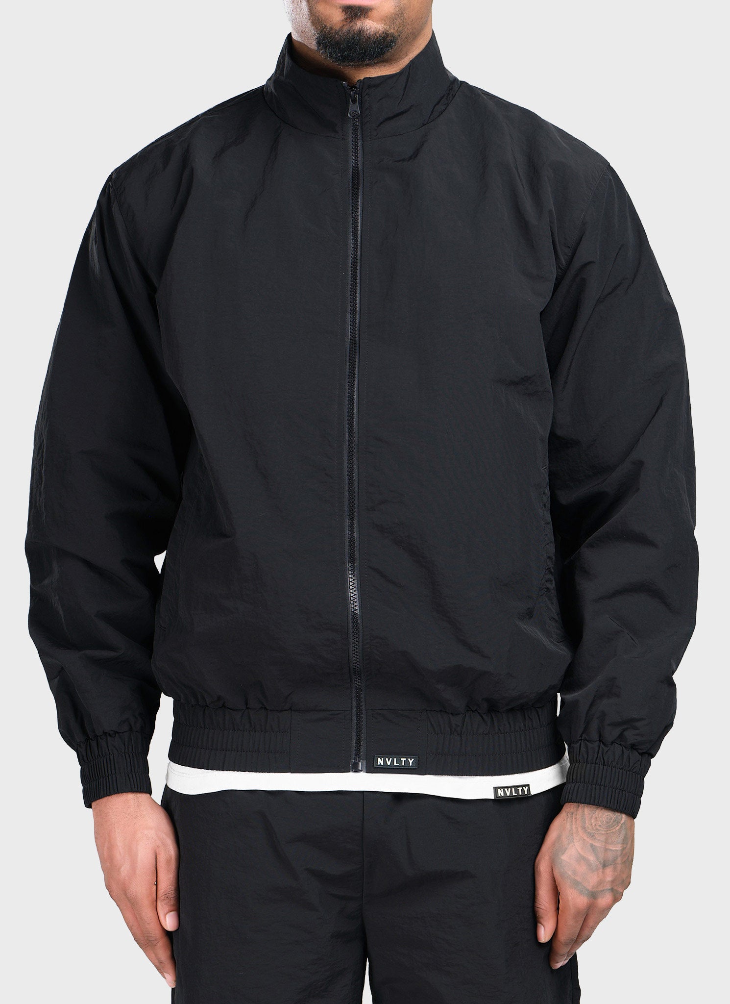 Heavyweight Shell Track Jacket - Black