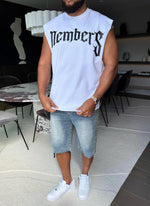 Members Arc Sleeveless T-Shirt - White