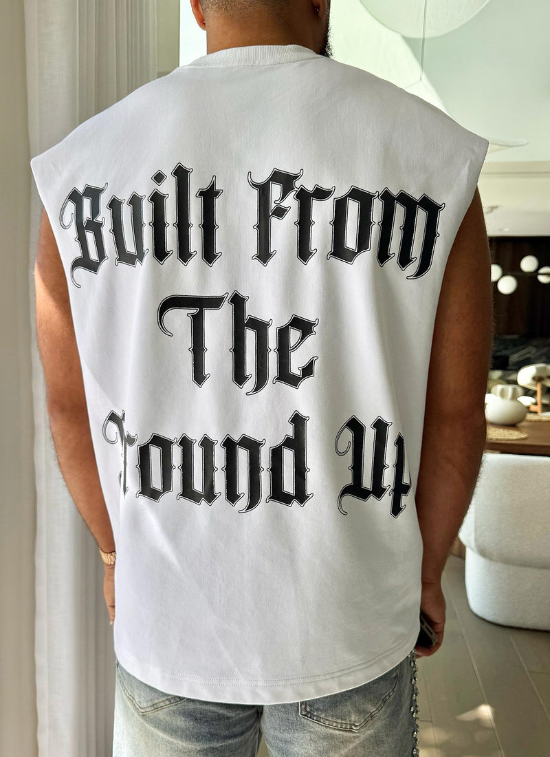 Members Arc Sleeveless T-Shirt - White