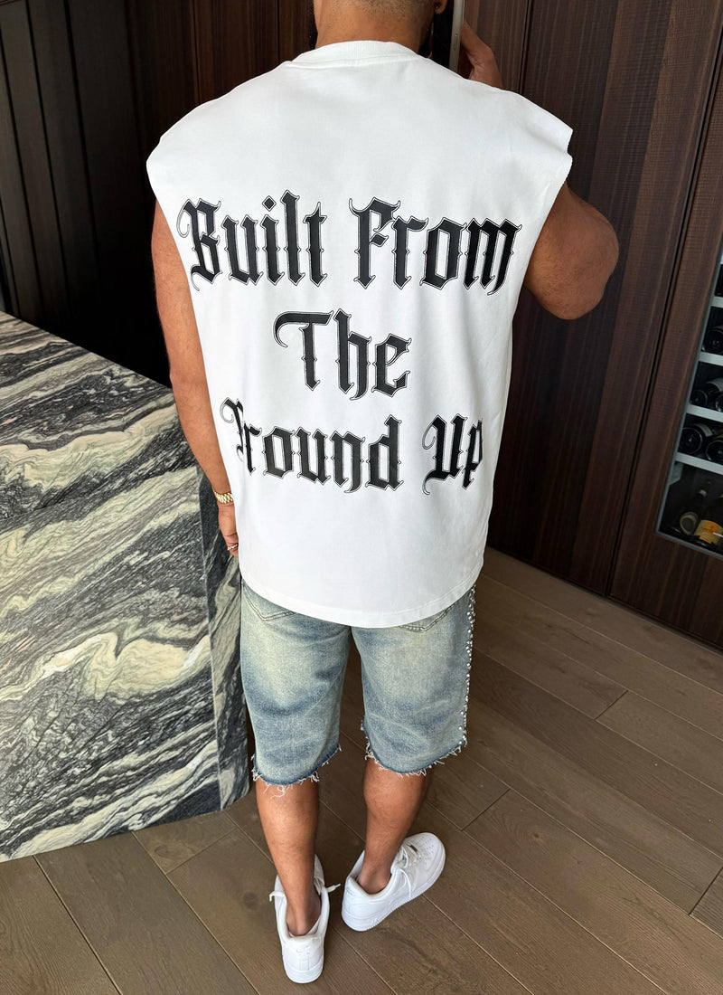Members Arc Sleeveless T-Shirt - White