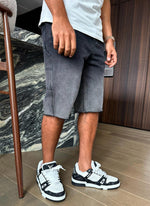 Vintage Deep Fade Denim Shorts - Black