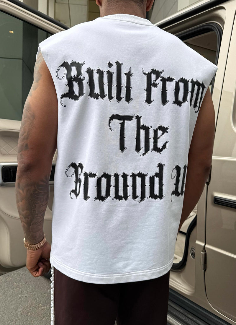 Members Arc Sleeveless T-Shirt - White