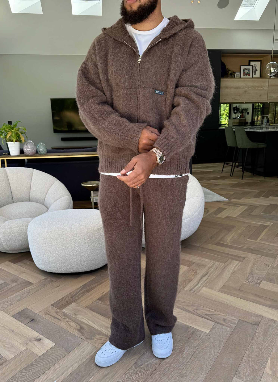 Mohair Joggers - Brown