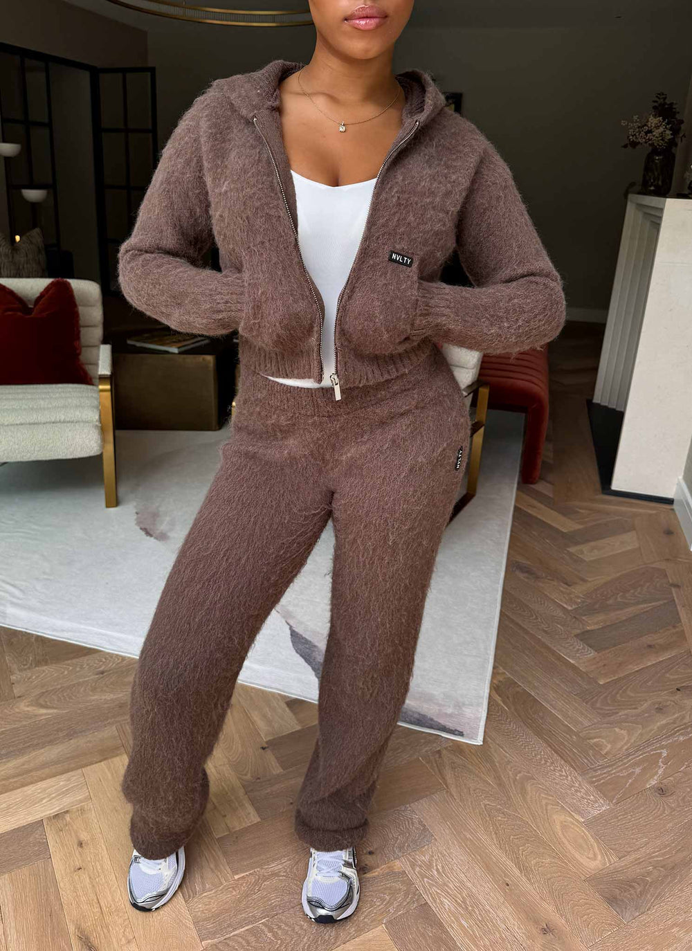 Mohair Joggers - Brown