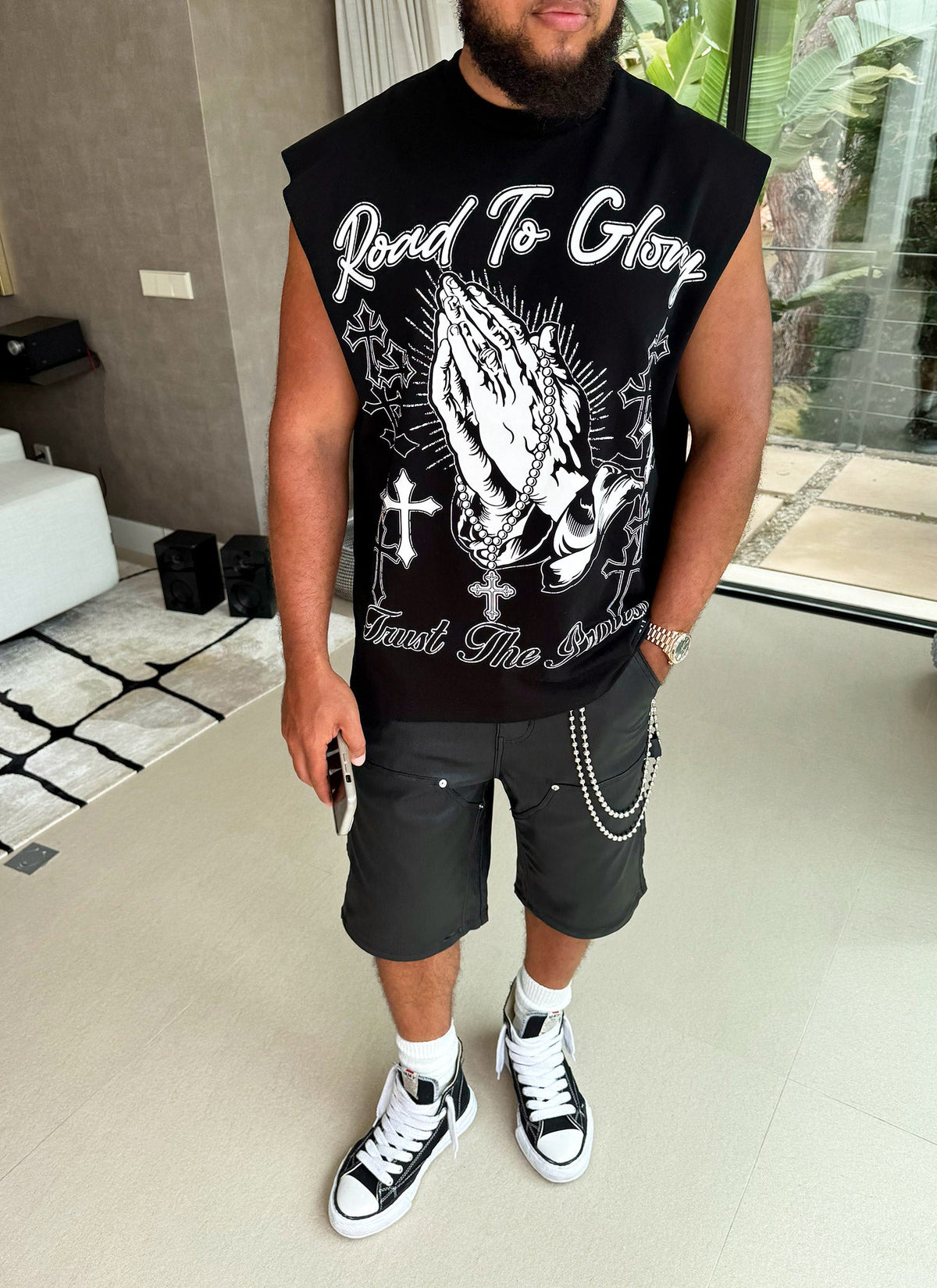 Road To Glory Sleeveless T-Shirt - Black
