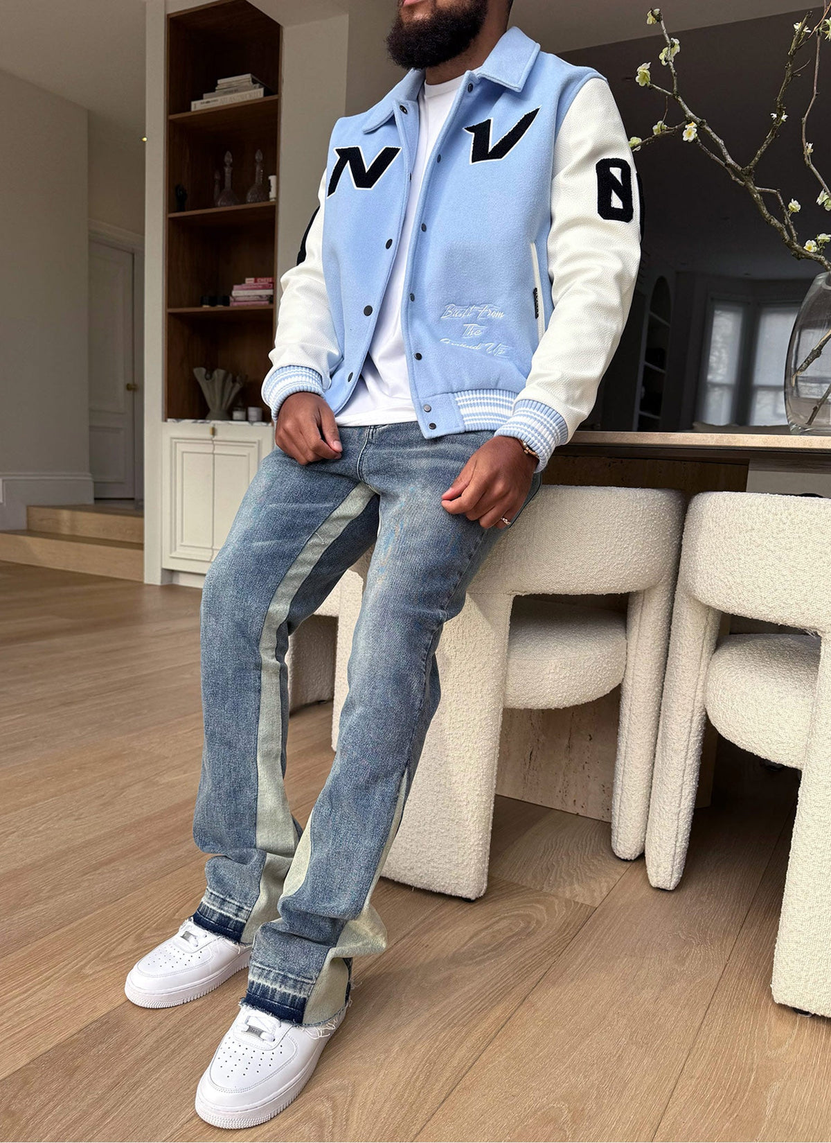 All Star Varsity Jacket - Baby Blue