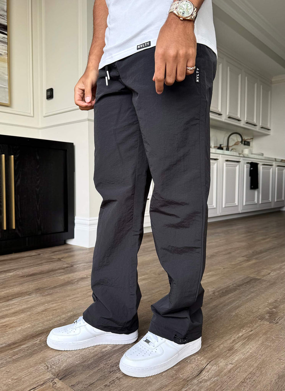 Heavyweight Shell Track Pants - Black