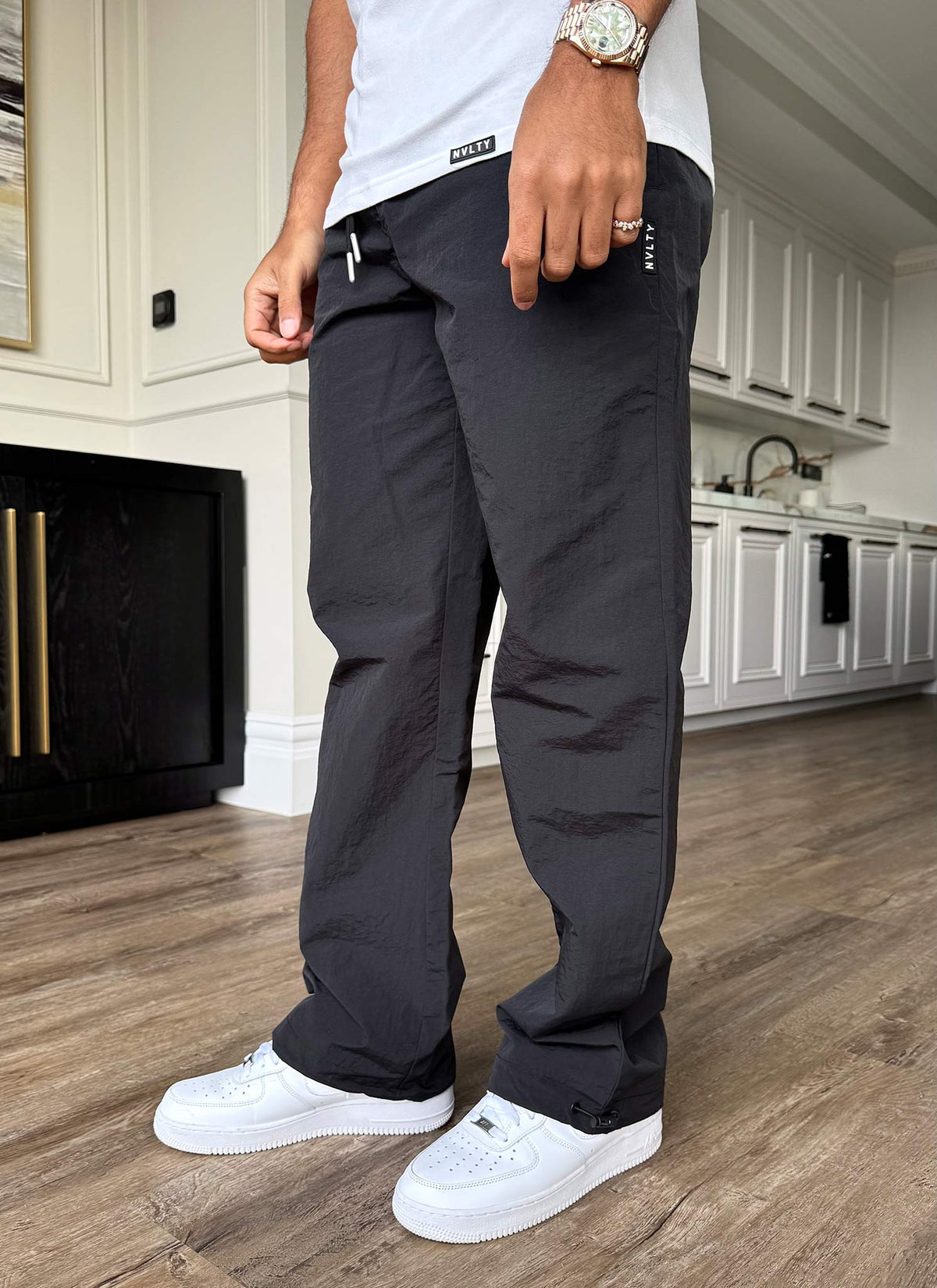 Heavyweight Shell Track Pants - Black