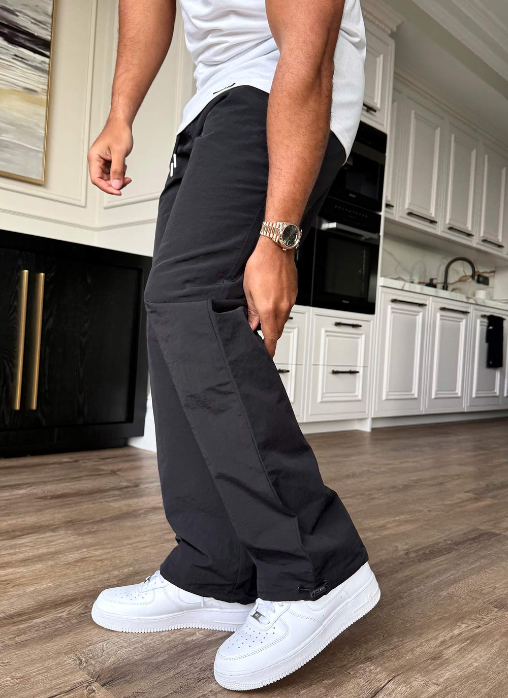 Heavyweight Shell Track Pants - Black