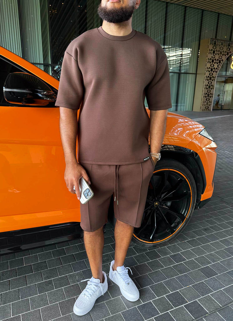 Scuba Structured Shorts - Brown
