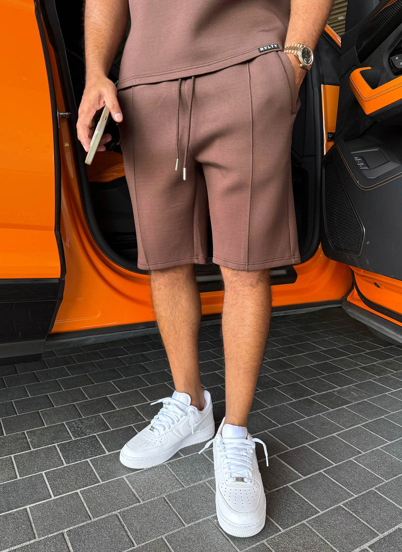 Scuba Structured Shorts - Brown