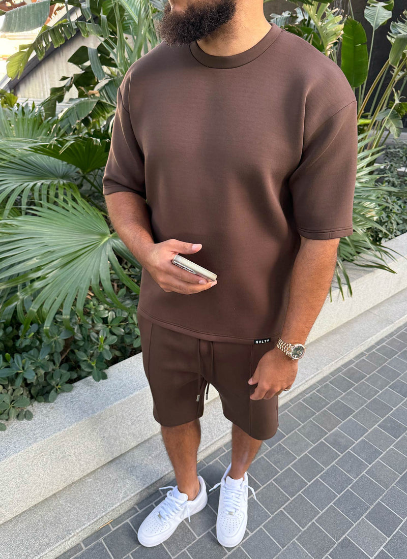 Scuba Structured Shorts - Brown