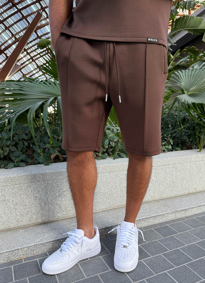 Scuba Structured Shorts - Brown