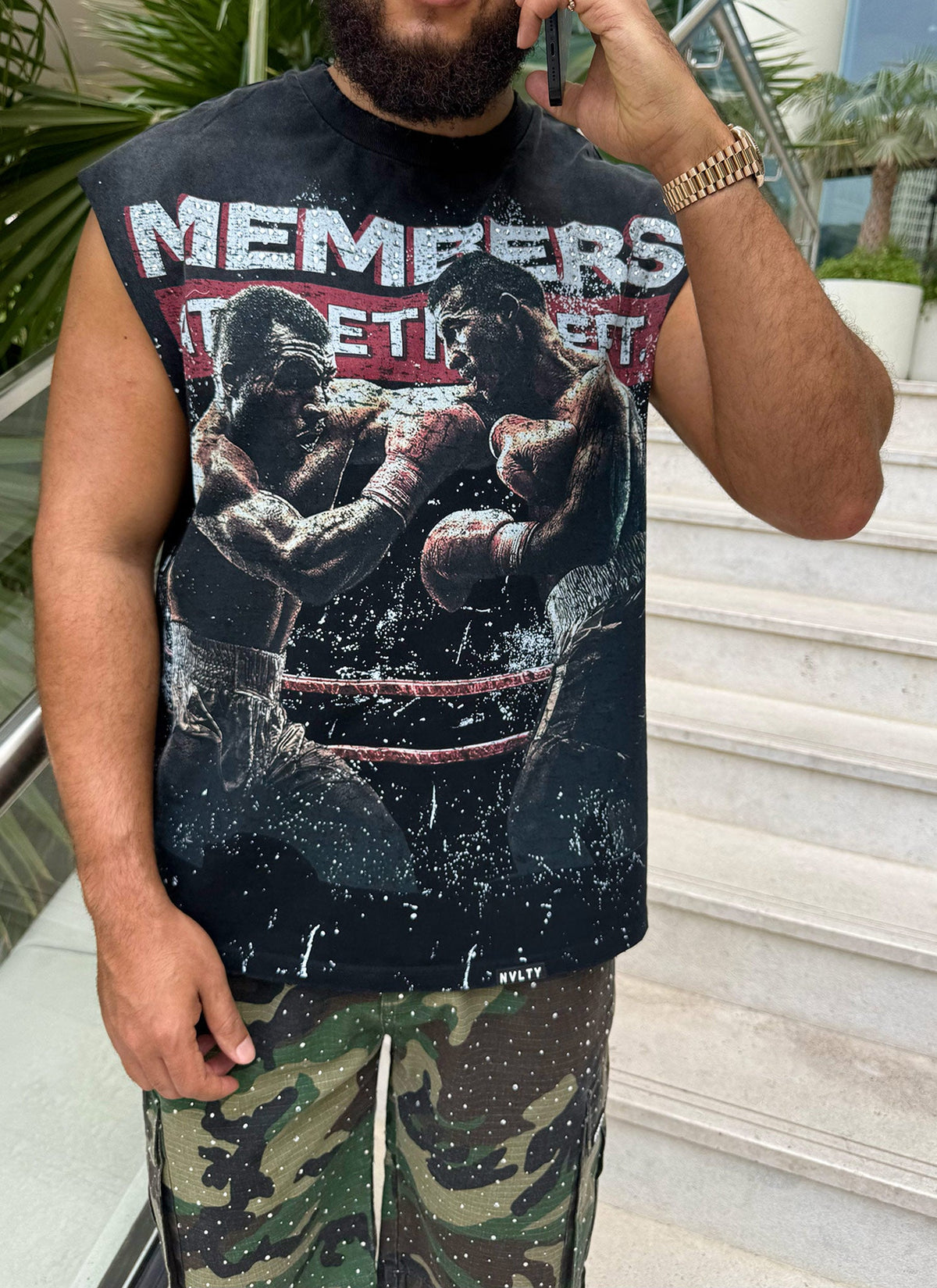 Members Athletic Dept Sleeveless T-Shirt - Black