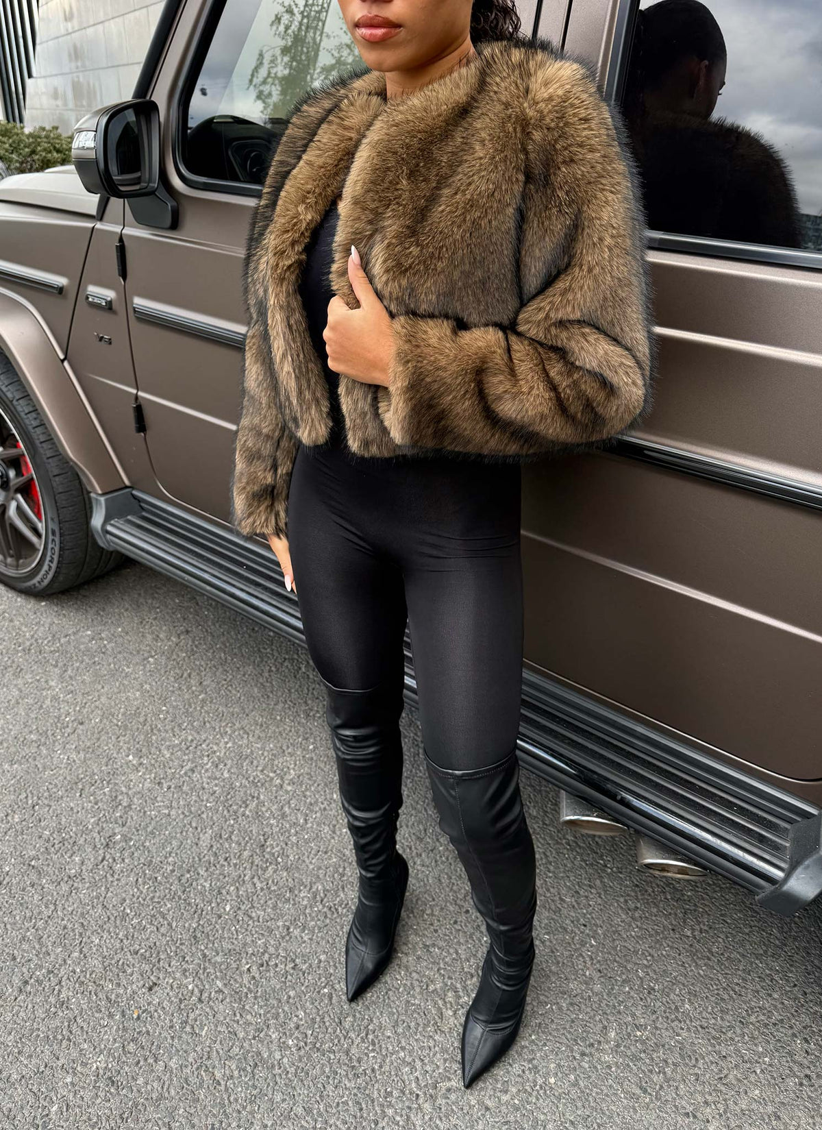 Fur Jacket - Brown