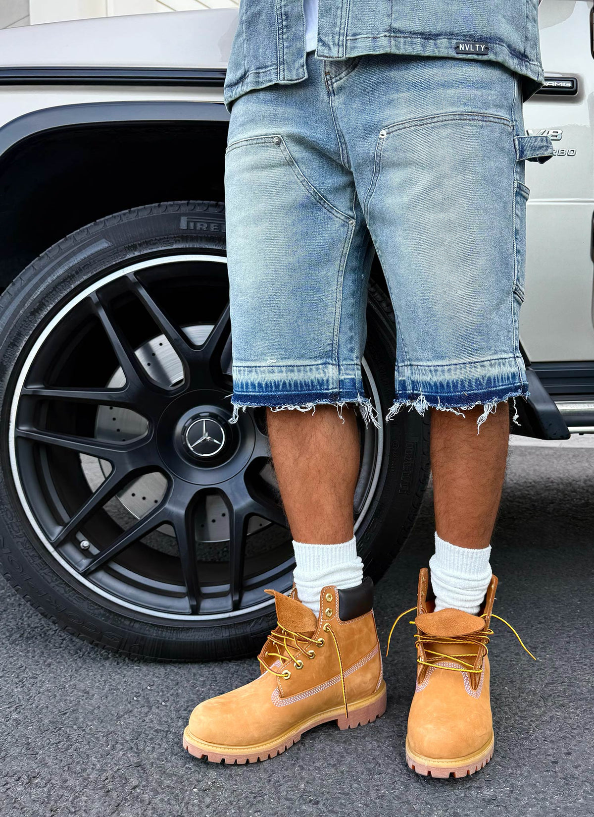 Vintage Carpenter Denim Shorts - Blue