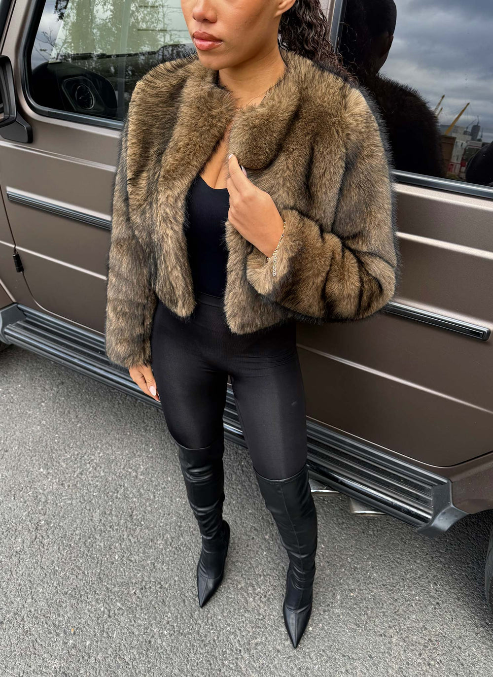 Fur Jacket - Brown