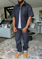 Structured Selvedge Denim Shirt - Indigo