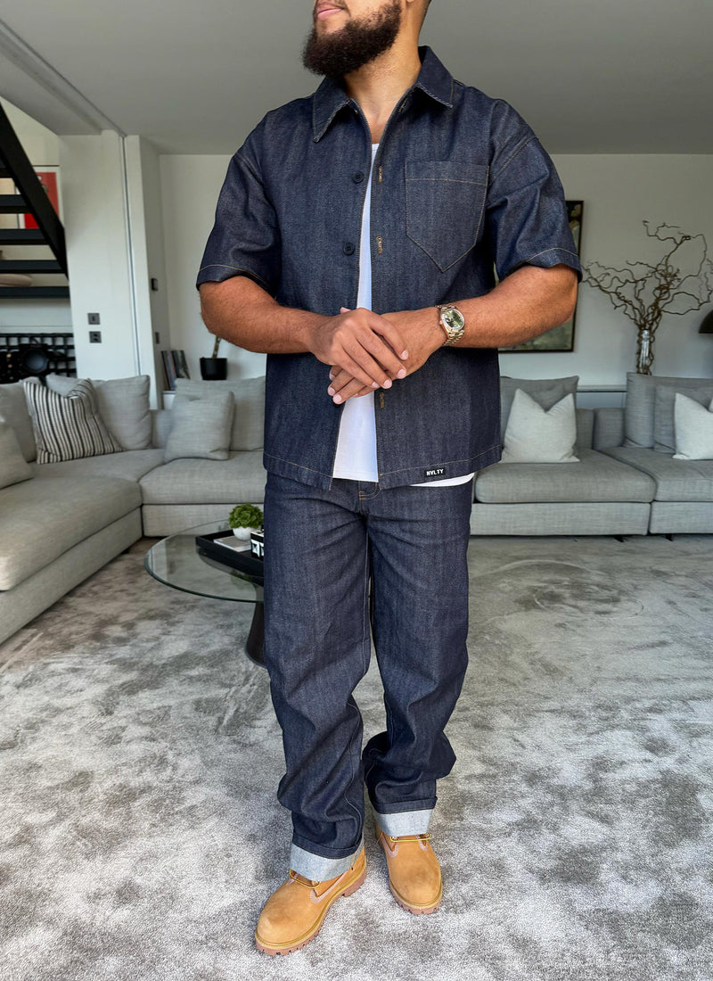 Structured Selvedge Denim Shirt - Indigo