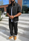 Structured Selvedge Jeans - Black