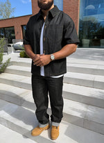 Structured Selvedge Jeans - Black