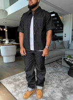 Structured Selvedge Jeans - Black