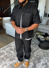 Structured Selvedge Denim Shirt - Black