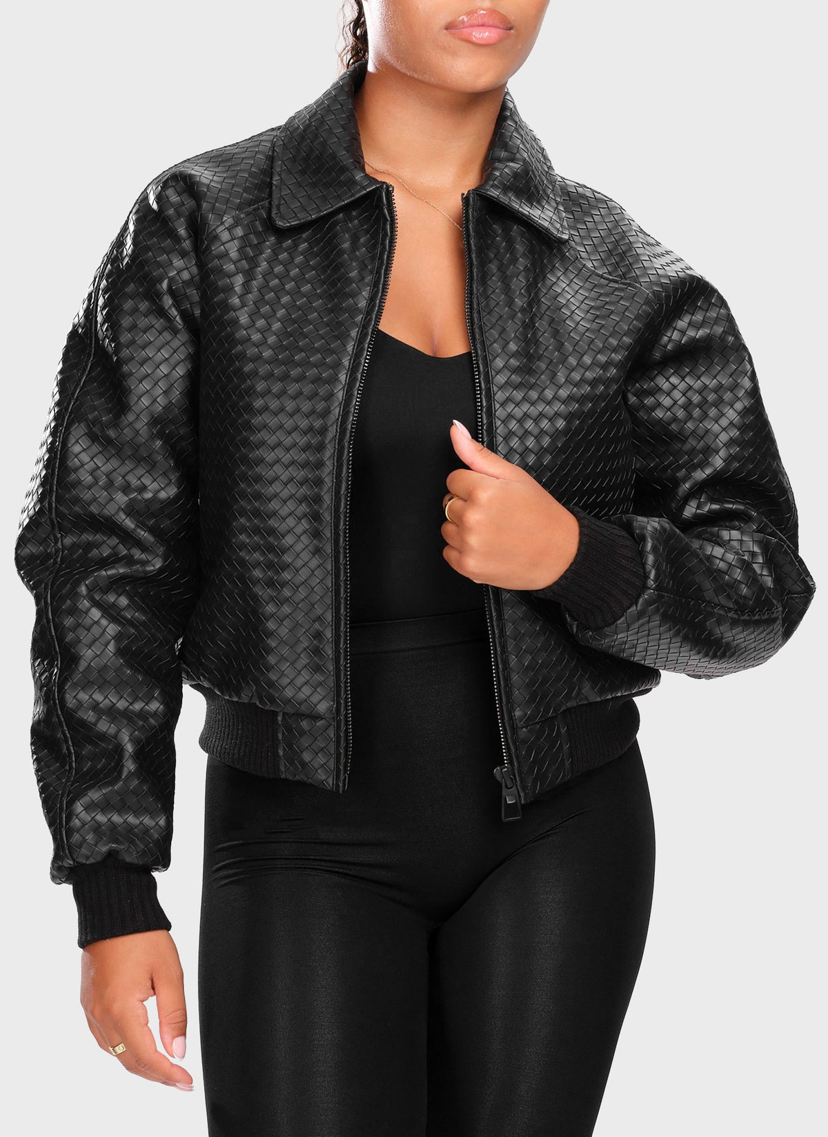 Interlock Aviator Jacket - Black