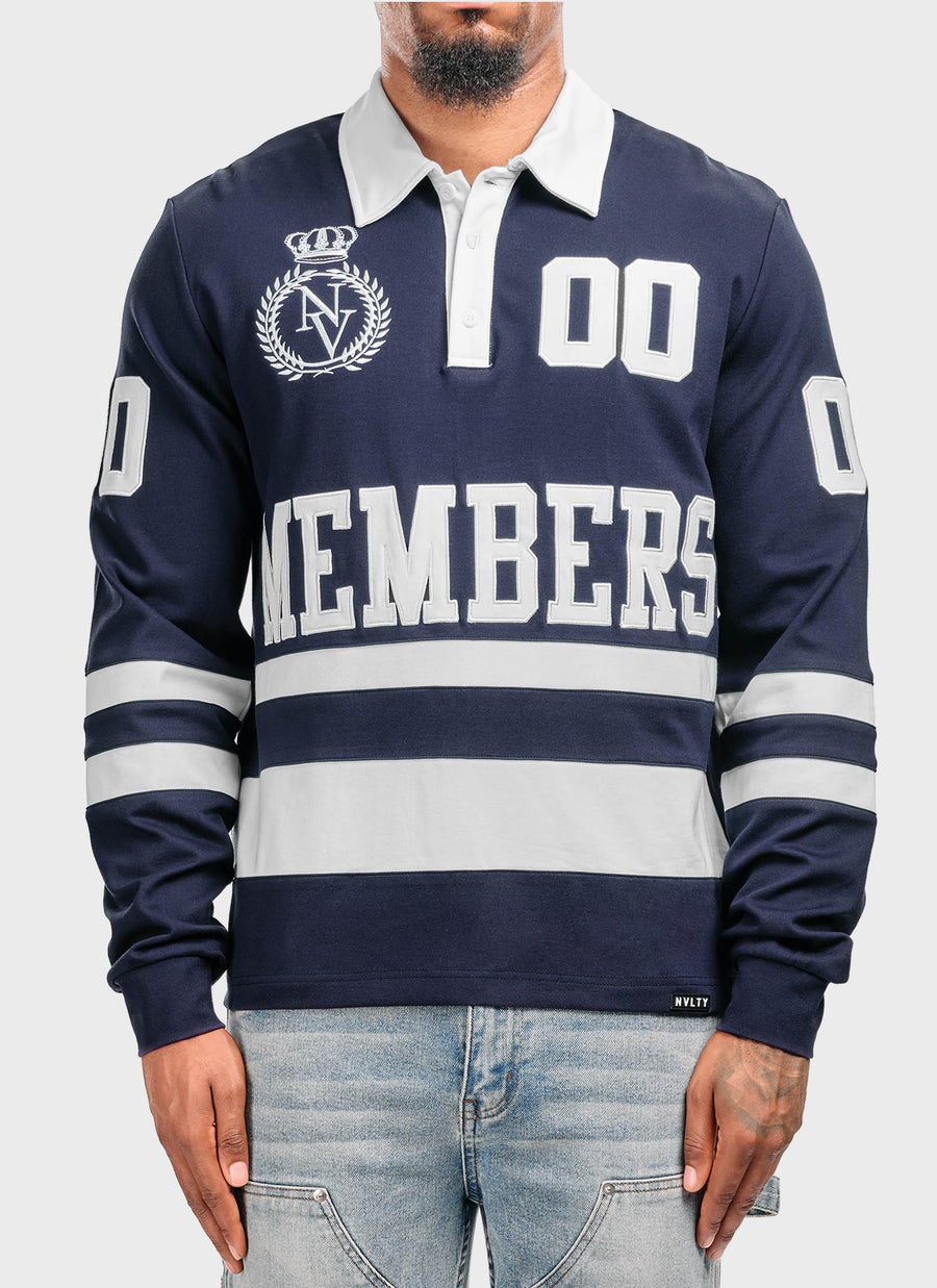 Members Royal Rugby Shirt - Navy