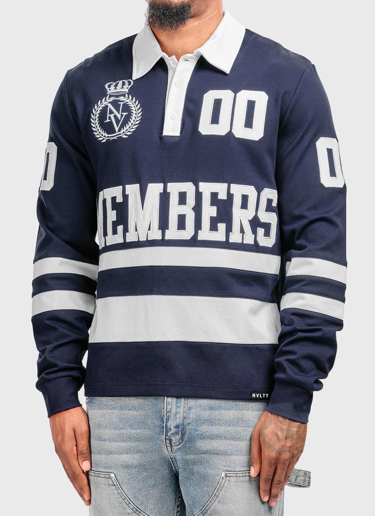 Members Royal Rugby Shirt - Navy