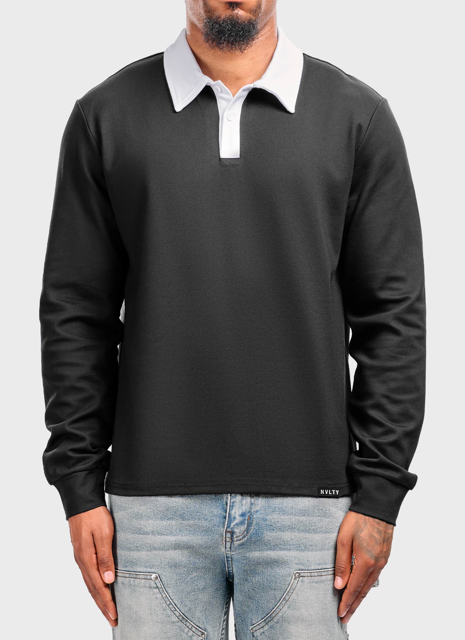 Luxe Rugby Shirt - Black