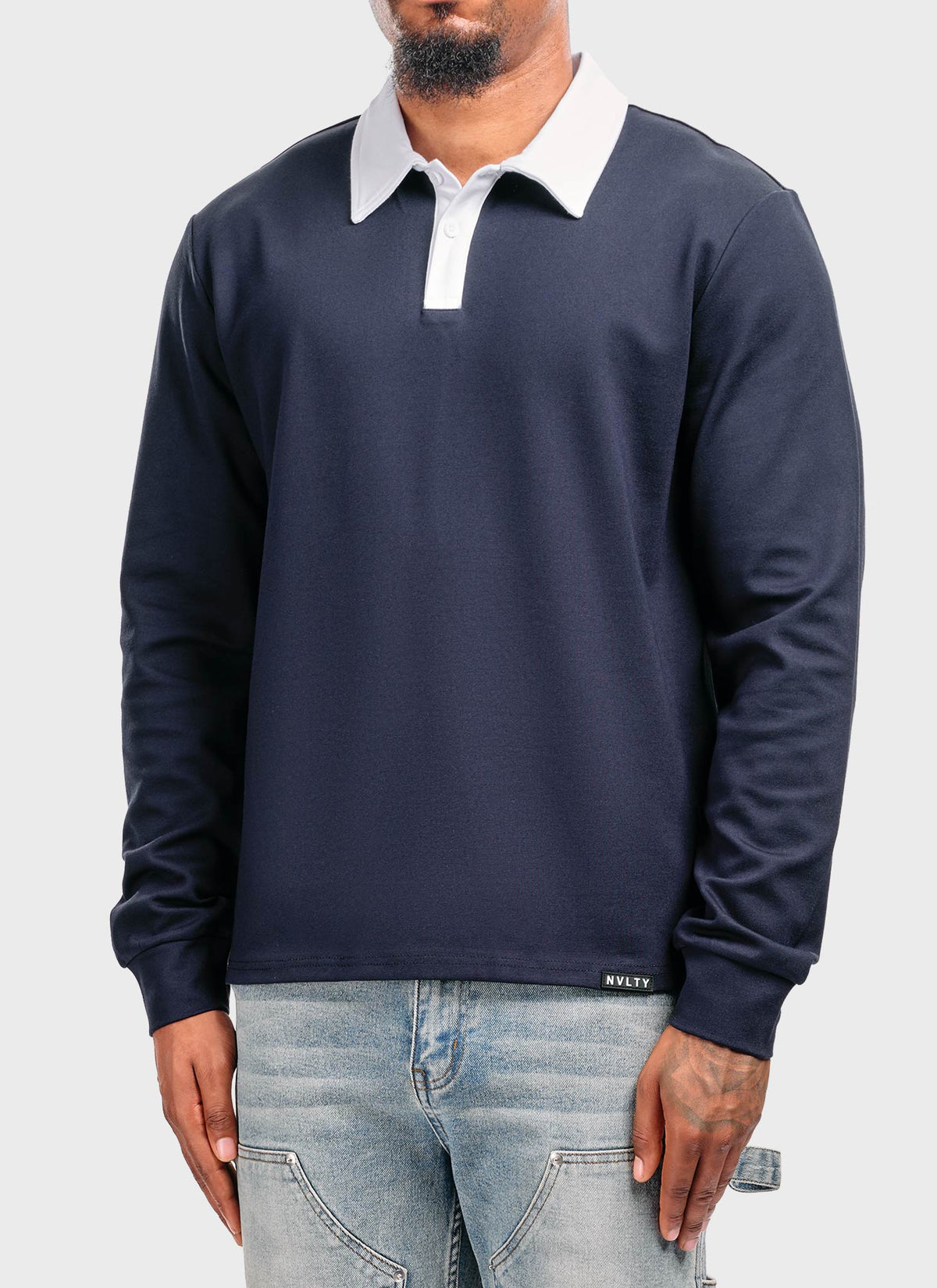 Luxe Rugby Shirt - Navy
