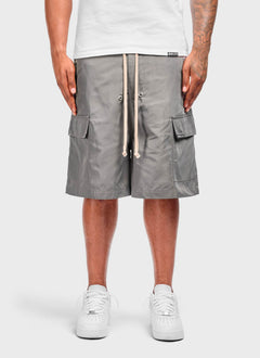 Nylon Cargo Shorts - Grey
