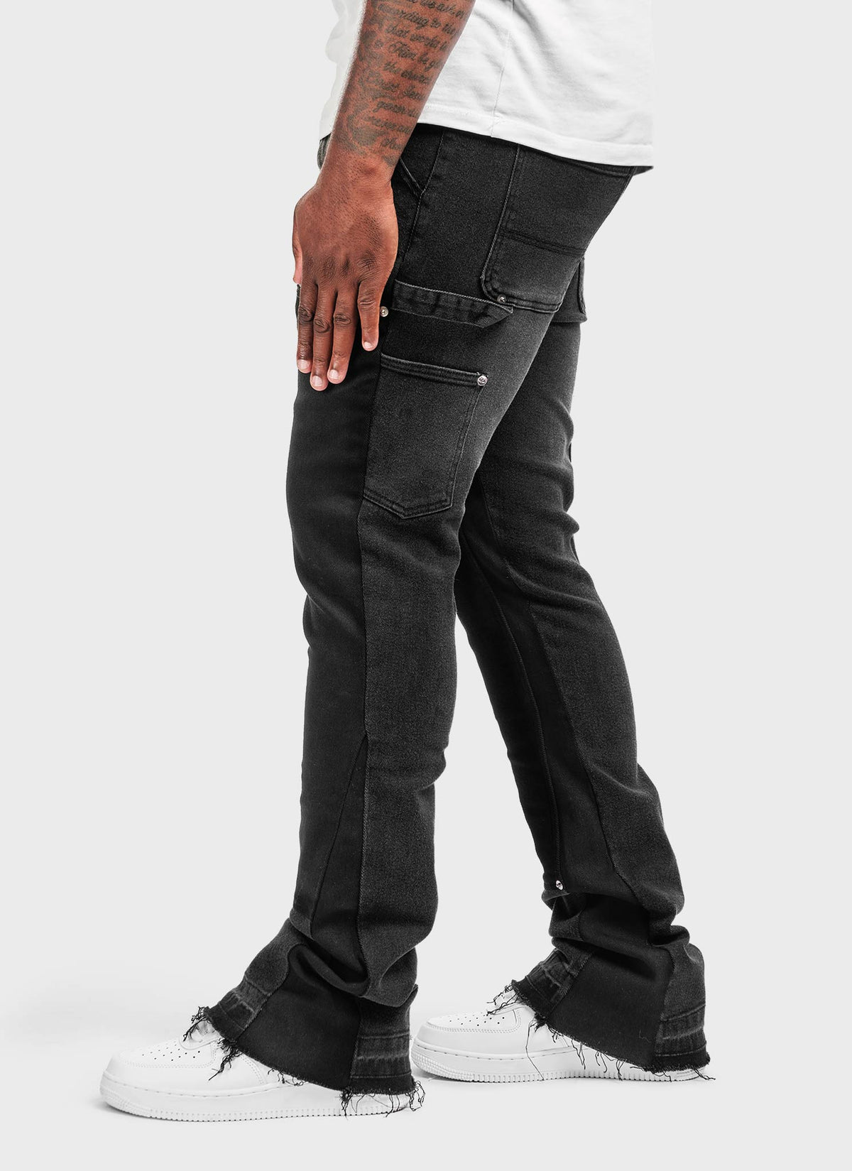 Vintage Flare Carpenter Jeans - Black