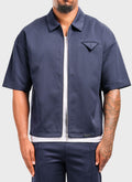 Twill Pocket Square Shirt - Navy