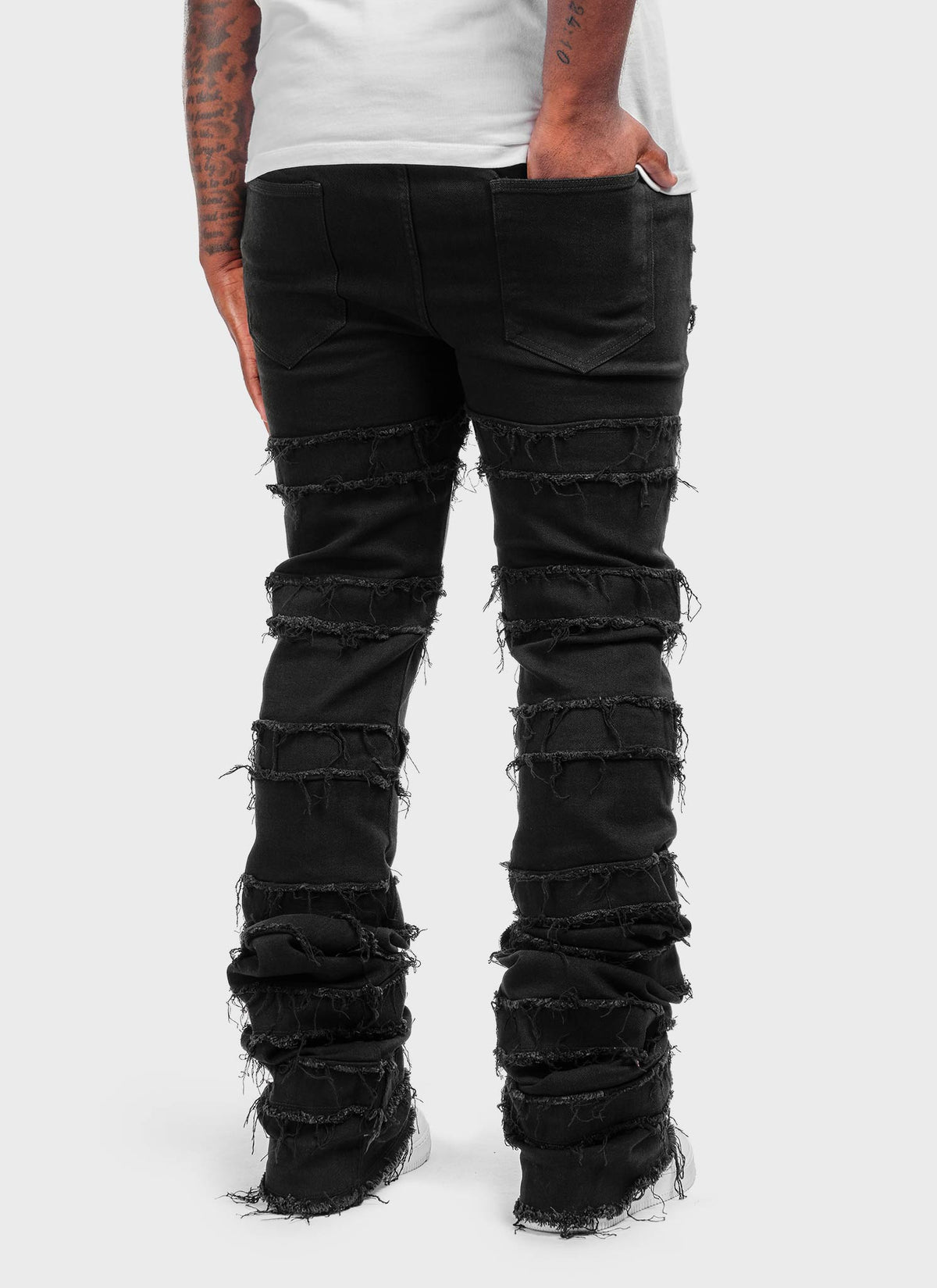 Vintage Flare Thread Jeans - Black
