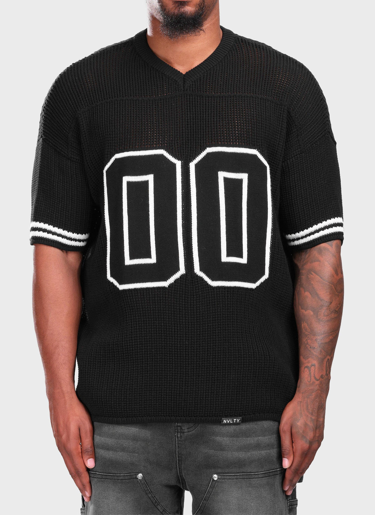 Knitted Members Jersey - Black