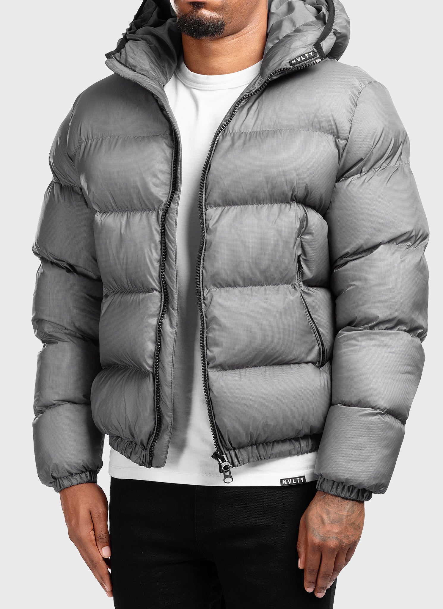 Luxe Puffer Jacket - Charcoal Grey