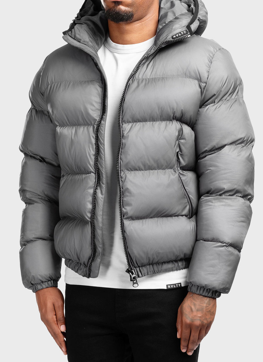 Luxe Puffer Jacket - Charcoal Grey