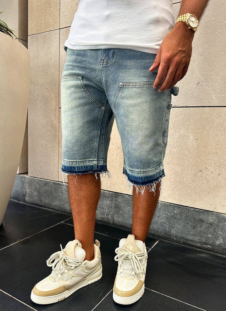 Vintage Carpenter Jeansshorts – Blau