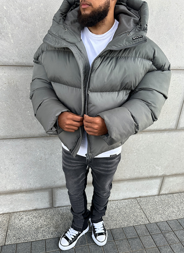 Vintage Puffer Jacket - Grey