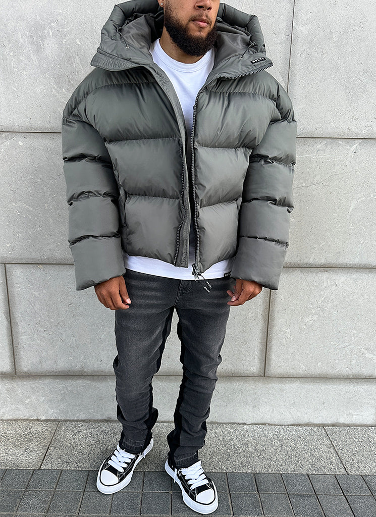 Vintage Puffer Jacket - Grey