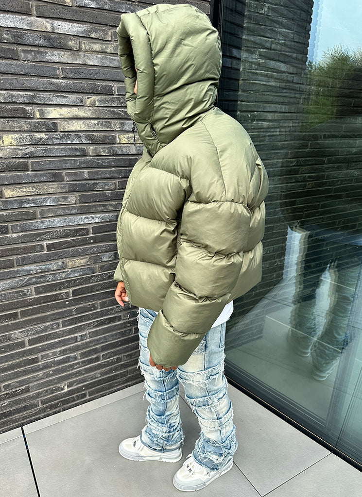 Vintage Puffer Jacket - Khaki